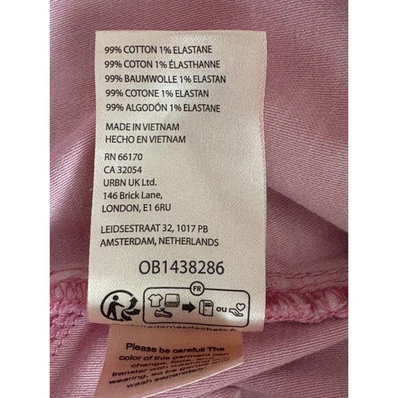 Anthropologie Pilcro Pink High Waist Straight Leg Jeans Women's Size 28 Pockets - Picture 6 of 14